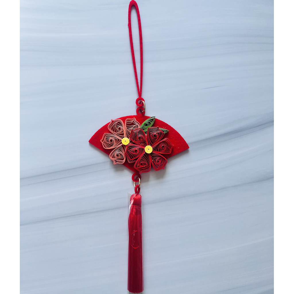 新春捲紙掛飾 - 花開富貴